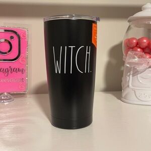RAE DUNN HALLOWEEN BLACK TUMBLER